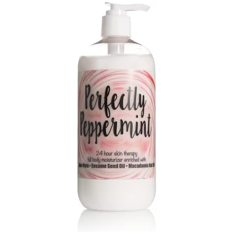 The Lotion Company 24 Hour Skin Therapy Lotion, Full Body Moisturizer, Paraben Free, Made in USA, Perfectly Peppermint Fragrance, w/Aloe Vera, 16 Ounces Cover