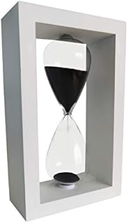 Sandglass 60 Minutes Timer Hourglass for Ornament Decoration Restaurant Living Room Home Closet Office Desk Bedroom Party Festival Christmas Wooden Frame Sand Timer Clock Orange