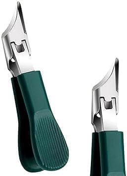 Image of Precision Slant Nail Cutter for Men Women, Stainless Steel Angled Nail Clipper with Non-Slip Grip, Compact Toenail Trimmer for Ingrown Nails