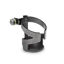 Drink holder for microphone stands and tripods with a maximum tube diameter of 35 mm Secure hold for bottles, cans, cups and glasses up to 70 mm in diameter Adjustable screw clamp for table mounting, includes Allen key