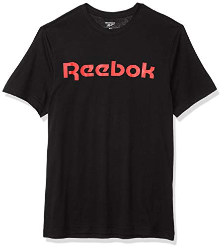 Reebok Men's Reebok Linear Logo T-shirt, Black, Medium