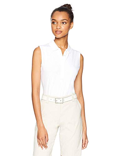 Callaway Sleeveless Essential Micro Hex Polo, Bright White, 3X