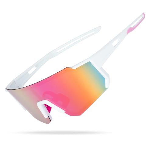 AUTOWNLUX Schnelle Brille Polarisiert UV400 Fahrradbrille Sonnenbrille Winddicht Rennrad Brille Rosa für Herren und Damen Radfahren Laufen Baseball Golf Skifahren Bergsteigen Angeln AUTOWNLUX Schnelle Brille Polarisiert UV400 Fahrradbrille Sonnenbrille Winddicht Rennrad Brille Rosa für Herren und Damen Radfahren Laufen Baseball Golf Skifahren Bergsteigen Angeln
