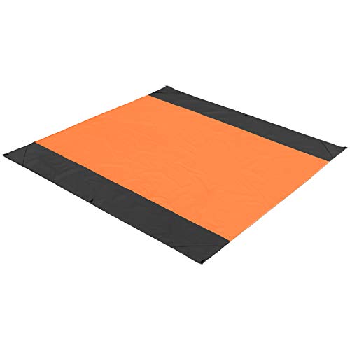 Gonex Alfombras Playa Manta Picnic Suelo Camping Esterilla Anti Arena Lona Impermeable Exterior Colchón Cubierta para Jardín Parque Piscina Acampada Viaje al Aire Libre (Naranja: 200 x 200 CM)