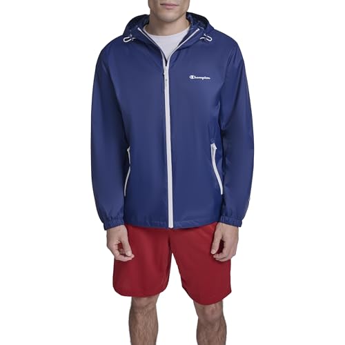 Champion Men's Water Resistant Rain Hoody, Navy Peacoat, Small - image 1