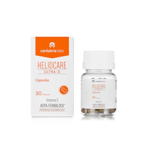 Cantabria Labs Heliocare Cápsulas Ultra D - Fotoprotección desde el Interior, Previene el Fotoenvejecimiento, Protección Solar Extra con Vitamina C, D y E, 30 cápsulas