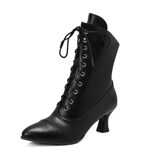 Bottines dentelles PAYDVOIER en noir taille 45 avec talon cône pour femmes