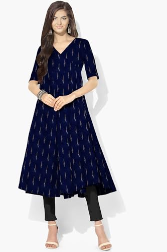 Image of Cotton Pochampally ikat unstitched blouse, Kurthi, long frock fabric material for women (1 meter, 2 meters & 3 meters)