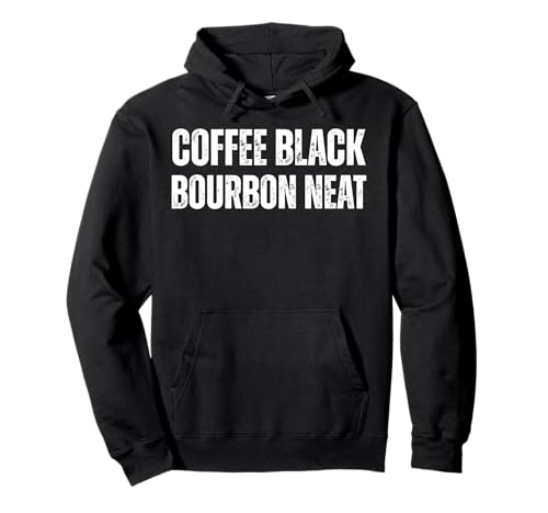 Café Negro Bourbon Neat para Bourbon Whisky Fan Retro Sudadera con Capucha