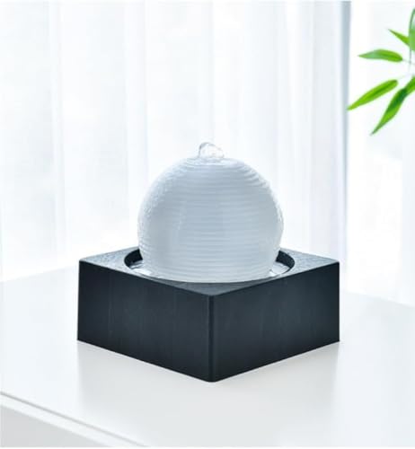 Xiraivke室内噴水デスクトップ噴水風水用品振り子水晶球プラスチック品室内装飾マイクロ開運向上金運除厄払いお守り商業繁盛添寝灯瞑想睡眠現代風自動循環噴水装飾用デスクトップ