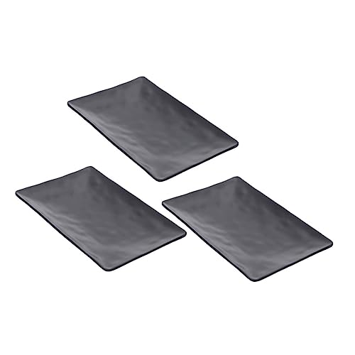 Set de 3 Platos Sushi Melamina Negro miniatura 1