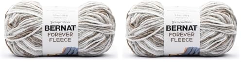 Image of Bernat Forever Fleece Yarn, 2 Pack, Latte