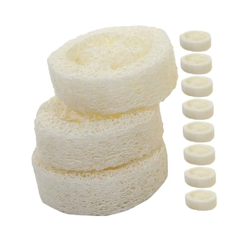 SHERCHPRY 20pcs Bath Loofah Sponge Natural Exfoliating Body Scrubber for Shower Soft and Loofah Pads for Cleansing and Refreshing Skin for Bathing and Self Care