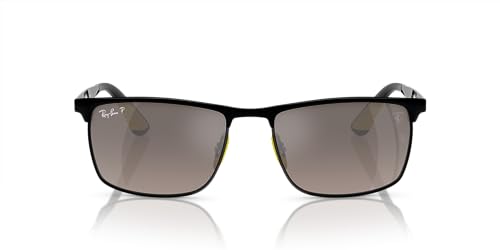 Image of Ray-Ban Unisex Sunglasses Silver Frame, Blue Lenses, 57MM
