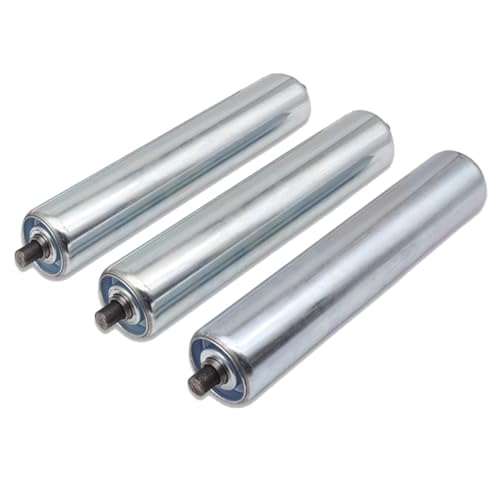 YJEUZCD Conveyor Rollers, Galvanized Steel Roller, Industrial Gravitation Roller Conveyor, Smooth Movement Woodworking Applications Replacement Roller(2.36x43.31 in)