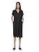 Produktbild TOM TAILOR Damen 1025884 Gerafftes Midi-Kleid aus Leinen, 14482-Deep Black, 42