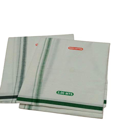 Men's Fine Cotton Dhoti (White, 2.00 m)_RA10 Amazon.in Clothing