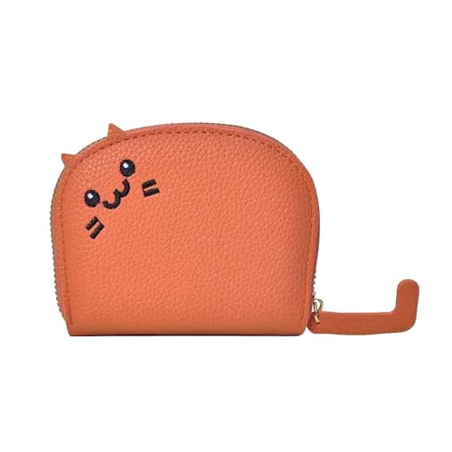 Women's Cat Shaped Wallet Faux Leather Multi-slot Card Holder with ID Window & Coin Pocket