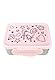 ergobag Edelstahl Brotdosen Set mit Trennfach und Snack-Box, BPA-frei, Spülmaschinenfest Rosa