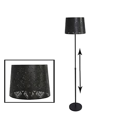 Gerimport Lampe de sol baroque noire 35 x 170 cm