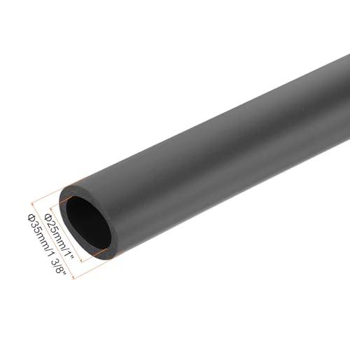 Image of uxcell Foam Tubing for Handle Grip Support,28mm(1 1 /8 inch) ID 38mm(1 1 /2 inch) OD 0.3 Meter /1ft Length Gray