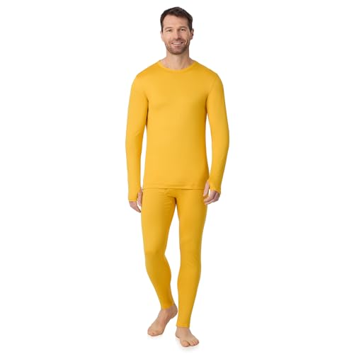 Image of Cuddl Duds Lightweight 2 Piece Active Base Layer Matching Sets for Men | Everyday Activewear, Long Sleeve Top & Leggings, Gym Workout & Fitness Clothes, Breathable Moisture Wicking Lounge Set