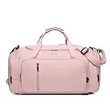 WLIHDB Bolsa De Equipaje PortáTil Bolsa de Viaje for Gimnasio y Fitness, Bolso Deportivo for Mujer Hombre para Escapadas De Fin De Semana(Pink)
