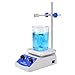 Slendor Magnetic Stirrer Hot Plate Mixer 1000ml Stirring Capacity 5 x 5 inch Max 520°F Hotplate and 100-2000 RPM Stirrer, Stirring Bar & Support Stand Included