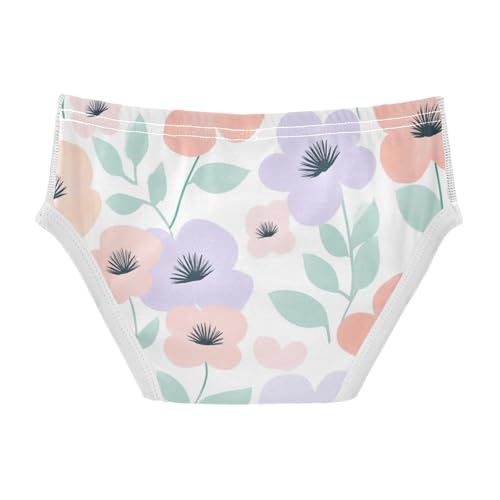KLL Soft Pastel Flower Wall Floral Boys Toddler Pure Cotton Briefs Underwear Breathable Children Panties2