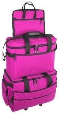 Bluefig 3 Piece Sewing Machine Trolley Set in Pink