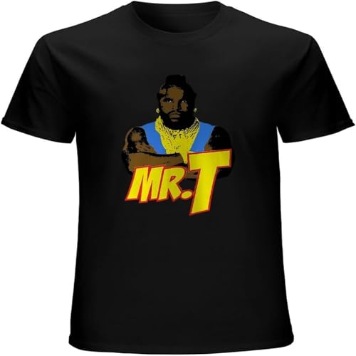 Mr. T Cartoon Men's T Shirt Unisex Cotton Tee Black M Mr. T Cartoon Men's T Shirt Unisex Cotton Tee Black M