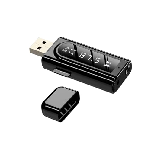 Trasmissione fm: il trasmettitore LED per auto la doppia uscita aux + fm, trasmissione fm, regolabile (875-108 mhz), stabile, rumore e,