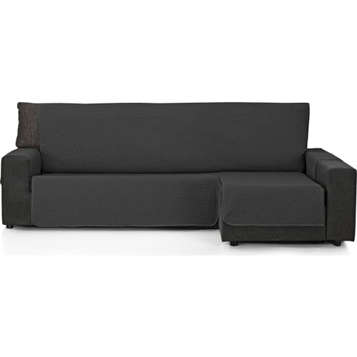 Housse de canapé d'angle noire 240 cm pour vos soirées télé - 2