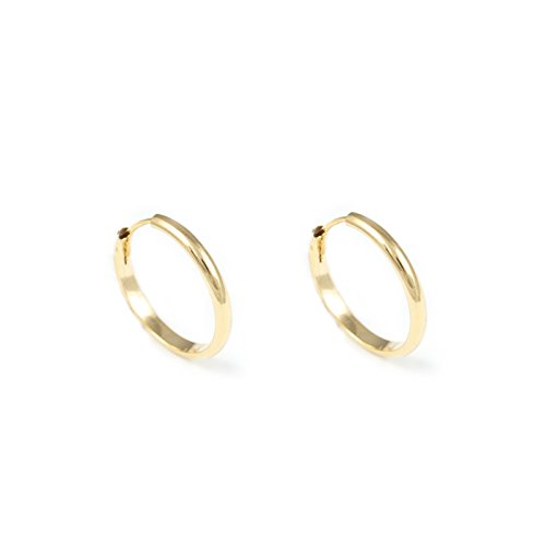 Boucles d'Oreilles Enfant créoles Or Jaune 18 Carats