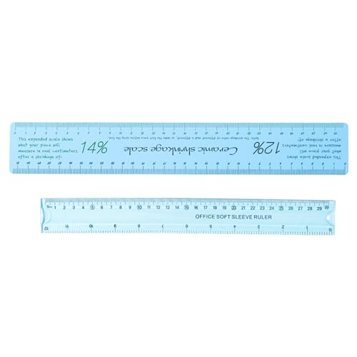 Fancyes Ceramic Shrinkage Scale Ruler, Pottery Tools, Standard Ruler, Flexible Ruler for Ceramic Artists, Measurer Measurement Ruler