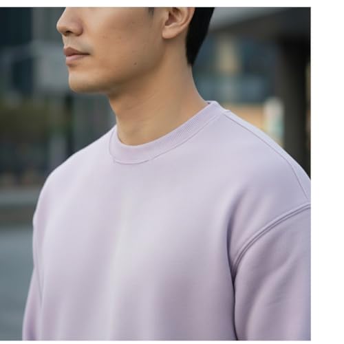 Image of Men's Crew Neck Sweatshirt, Long Sleeve, Casual Pullover, Multiple Colors Available