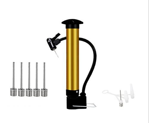 ABUCIYO Bicycle Pumps Air Ball Pump Inflator with Needle Adapter Multifunctional Portable Ball with 5 air Needle Cover