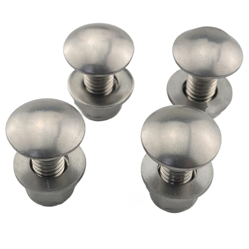 Image of 4 Sets Anti Slip Shoe Bolts 5 /16-18 3 /4 Stainless Steel Round Head Carriage Bolts Snow Blower Skid Shoe Mounting Bolt Kit for Home and Outdoor Use Carriages Door Frames