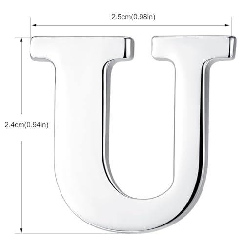 Image of HONEY BEAR Initial Alphabet Letter Lapel Pins Collar Badge Brooches for Mens /Womens Shirt Dress Decoration Silver