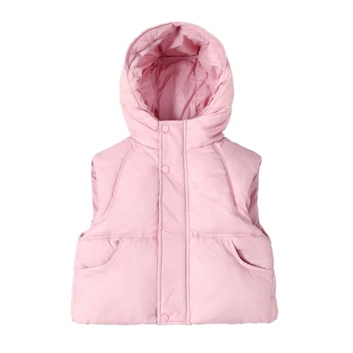 Toddler Vest Boys Girls Fleece Vest Puffy Toddler Boy Sleeveless Jacket Coat with Removable Hood