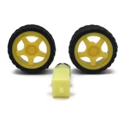 AQBP DC Motor 3-6V Dual Shaft Geared TT Magnetic Gearbox Engine Toy Car Tire Wheel Motor Control Electronic Hobby Kit