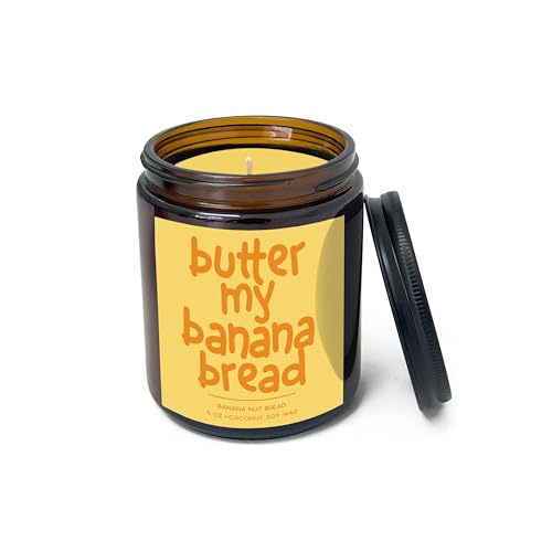Simply Soson 9oz Banana Nut Bread Scented Candle Fall Candles Banana Nut Scent Aromatherapy Candles Gifts for Women Perfect Home Dcor Gifts for Autumn Holiday Christmas Winter