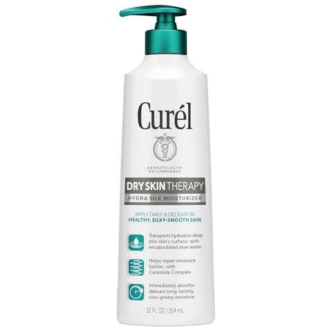 Curel Extra Dry Skin Therapy Lotion, Body and Hand Moisturizer, Hydra Silk Hydration, with Advanced Ceramide Complex, and Aloe Water, 12 oz Cover