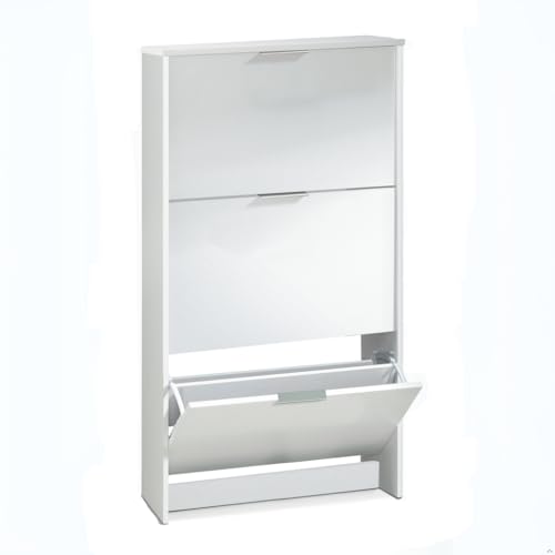 Variante de Habitdesign zapateros 3 puertas Blanco Brillo 60×22×113 cm