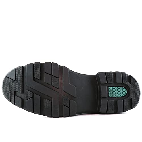 MJNY Mens Casual Comfortable Genuine Leather Durable Slip Resistant Chelsea Ankle Boots Slip On Breathable Elastic Classic Casual Chukka Dress Boots2