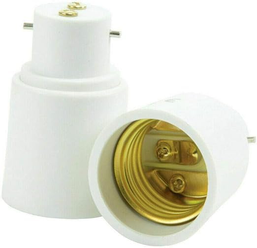Mr. Gadget's Solutions B22 to E27 Lamp Light Bulb Adapter Converter Bayonet Cap B22 to Edison Screw E27-1 Pack