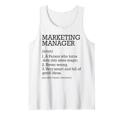 Marketing Manager Définition de poste personnalisée drôle Débardeur