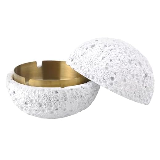 TNSLAND Cubo de basura de moda, hormigón+cilindro interior de metal, fácil de limpiar, blanco