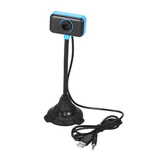 AOJIAN USB HD Webcam with Microphone for Video Calling Recording Conferencing (G Blue)