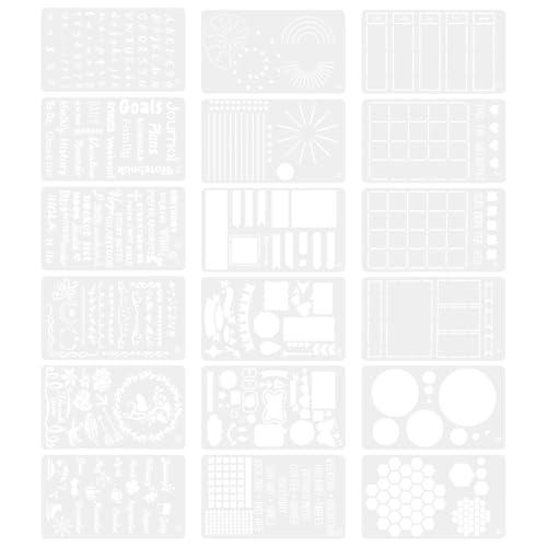 HANABASS PET�v���X�`�b�N���W���[�i���`��X�e���V���Z�b�g 18������ �ϋv���Ɛ��\��DIY�`��e���v���[�g �m�[�g�u�b�N�v�� �؂蔲�����p